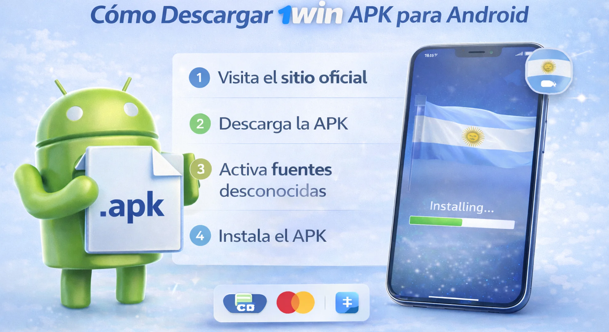 Instalación app 1win en Android - proceso completo en 5 minutos